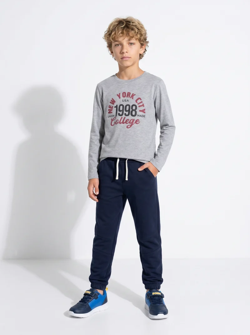 Pantaloni jogger in cotone comodi e pratici - Blu