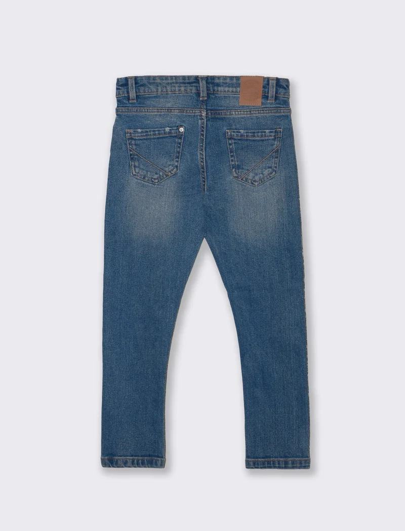Jeans cinque tasche in denim elasticizzato - Denim