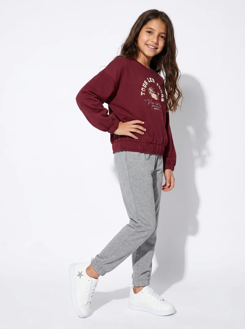 Tuta da bambina comoda e alla moda - Bordeaux