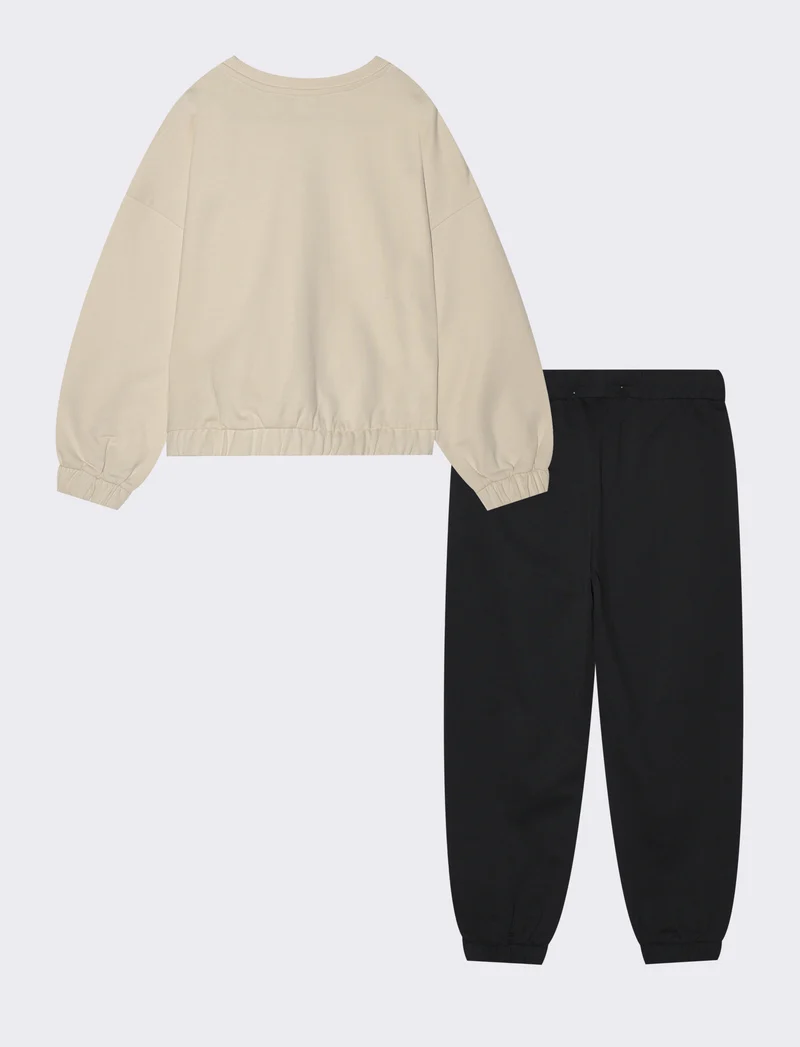 Tuta da bambina comoda e alla moda - Beige