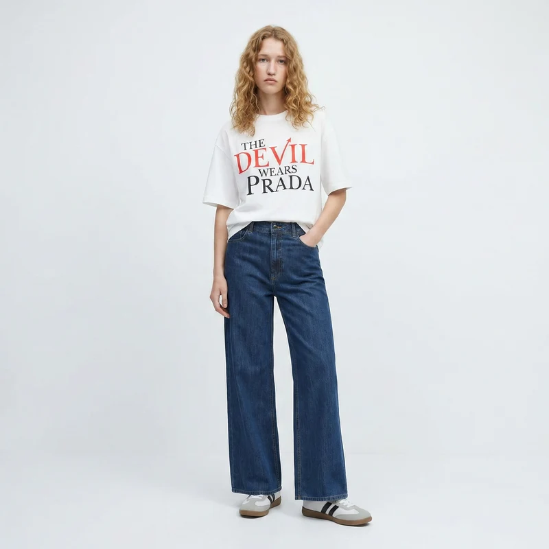 T-shirt Il Diavolo veste Prada in cotone - Bianco