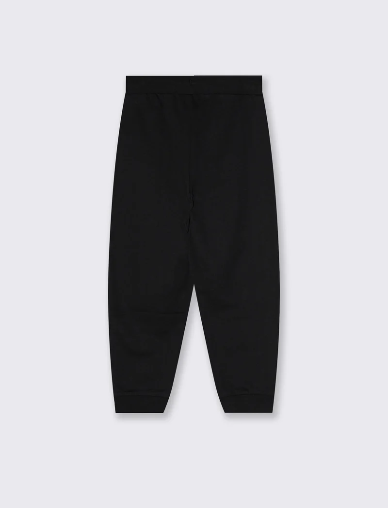 Jogger in cotone con tasche e coulisse - Nero