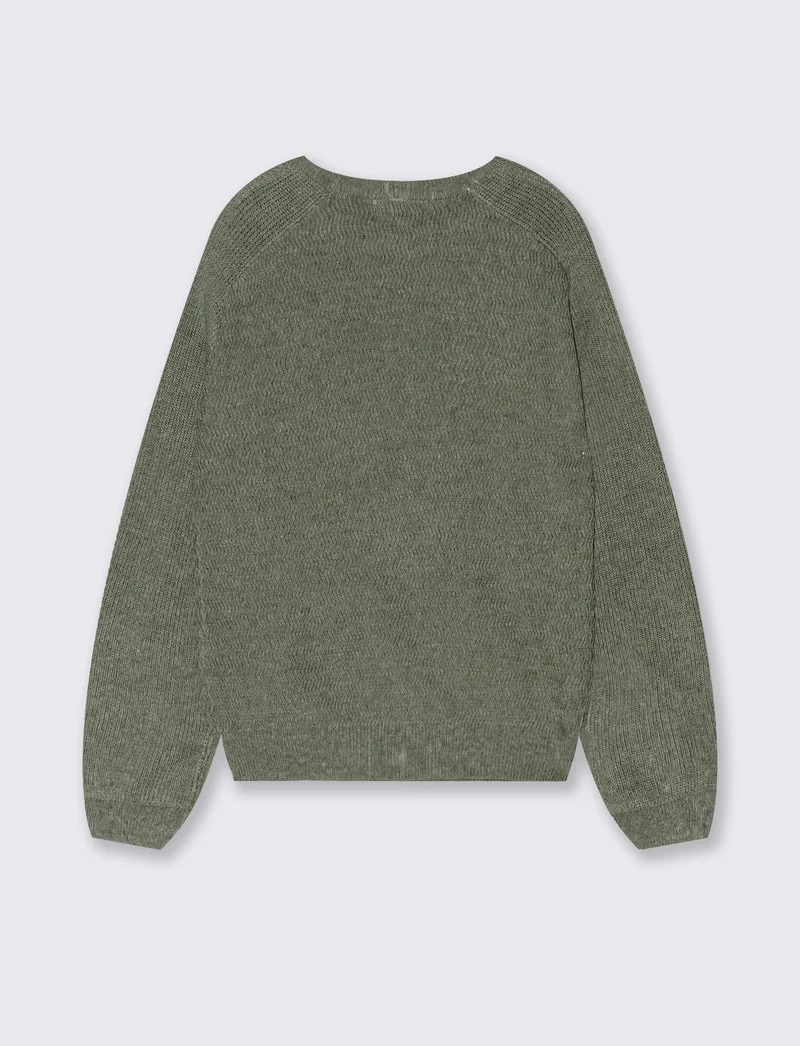 Maglia raglan comoda in due colori - Verde militare