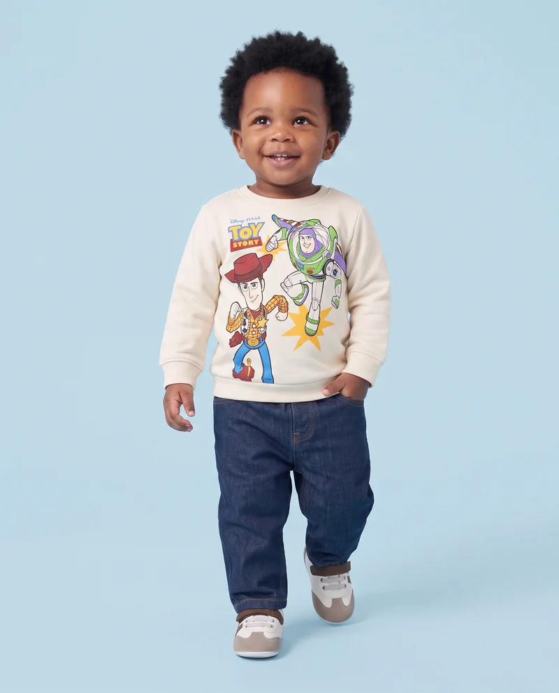 Felpa girocollo Toy Story manica lunga - Bianco latte
