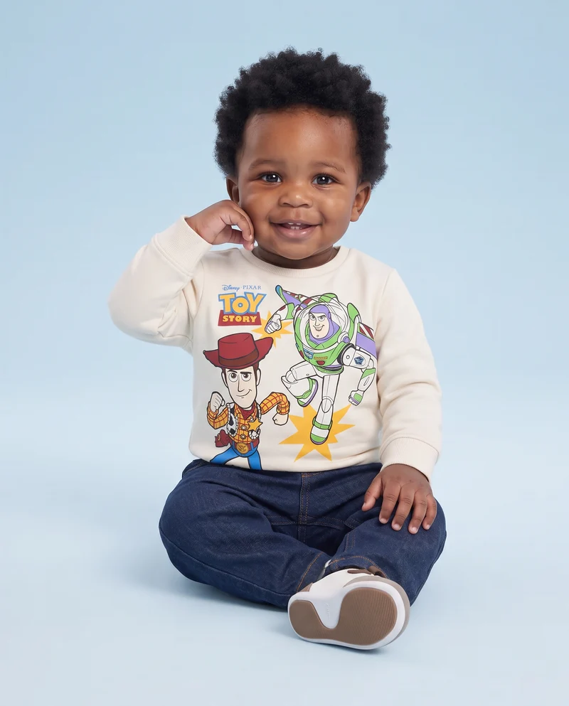 Felpa girocollo Toy Story manica lunga - Bianco latte