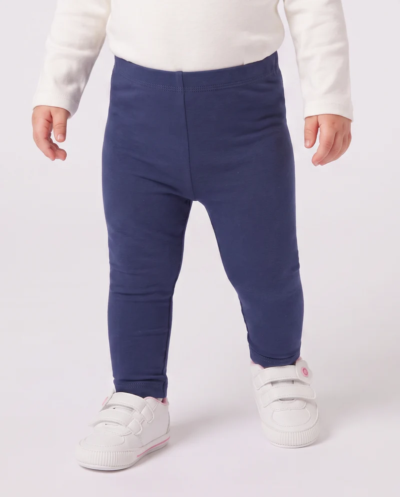 Leggings basici tinta unita versatili - Blu