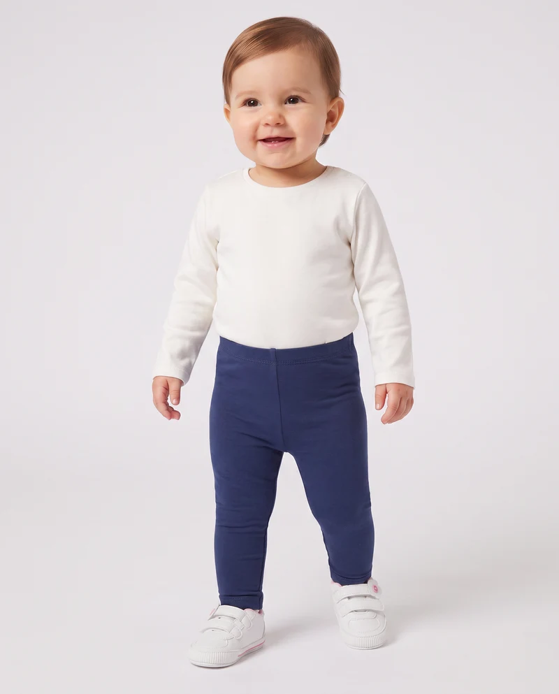 Leggings basici tinta unita versatili - Blu