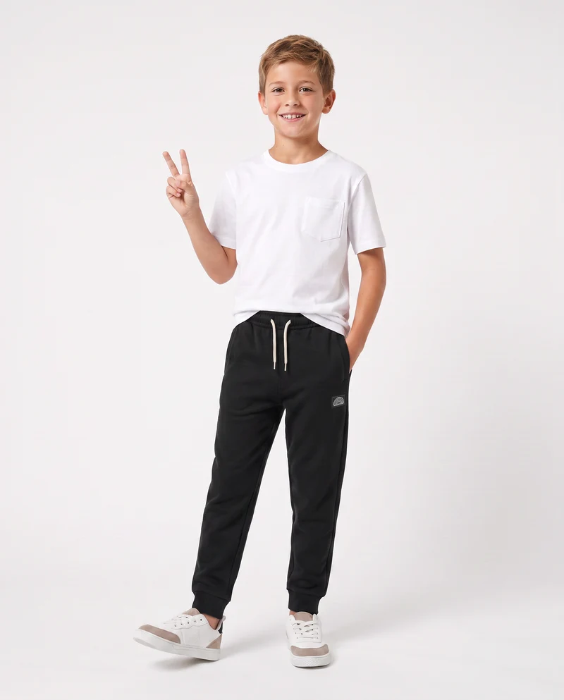 Pantaloni jogger in cotone comfortevoli - Nero