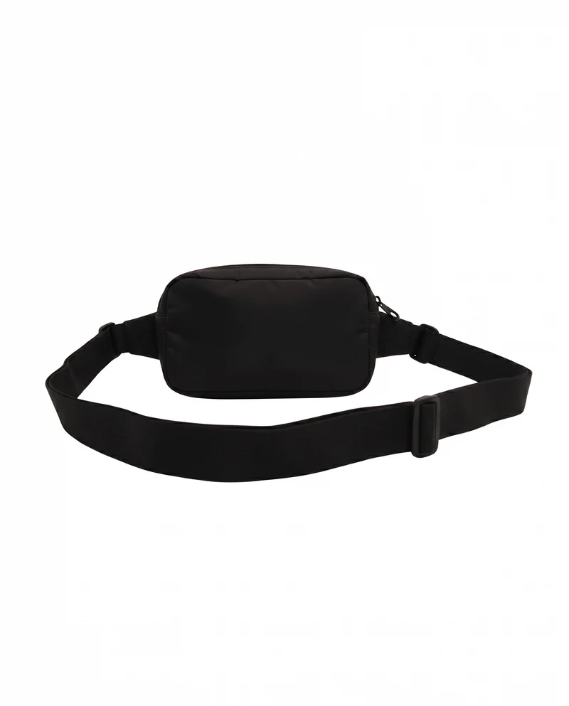 Mini marsupio uomo con zip - Nero