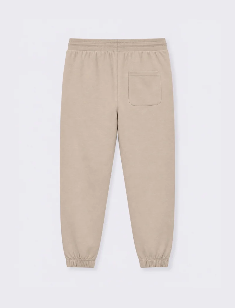 PANTALONI JOGGER BASIC IN PIQUET - Grigio ghiaccio