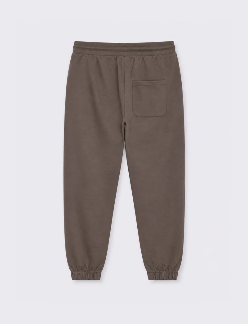 PANTALONI JOGGER BASIC IN PIQUET - Grigio