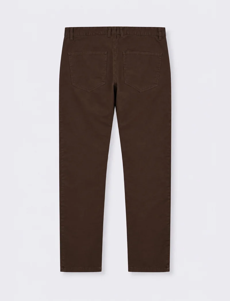 PANTALONI BASIC 5 TASCHE REGULAR FIT - Moro