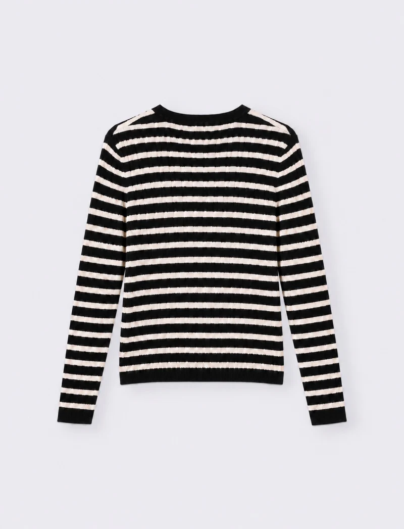 MAGLIA ML PAR TRECCE RIGATA - var 1