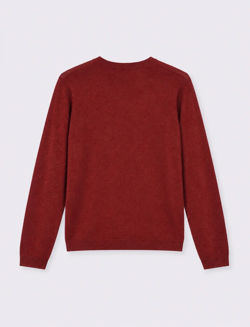 MAGLIA ML LUREX - Rosso rubino
