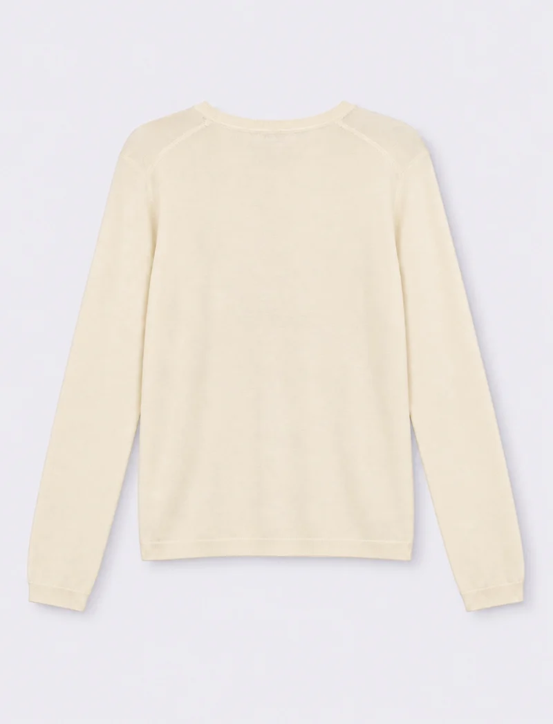 MAGLIA ML SCOLLO V - Avorio