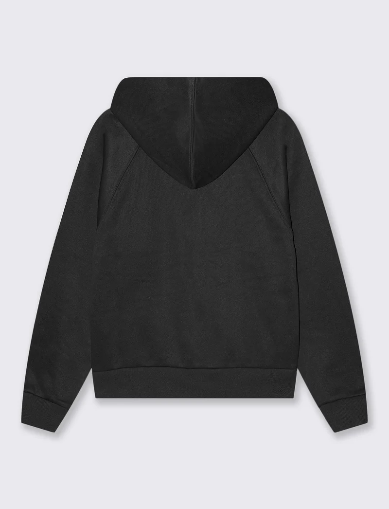 FELPA CON ZIP E CAPPUCCIO - Blu