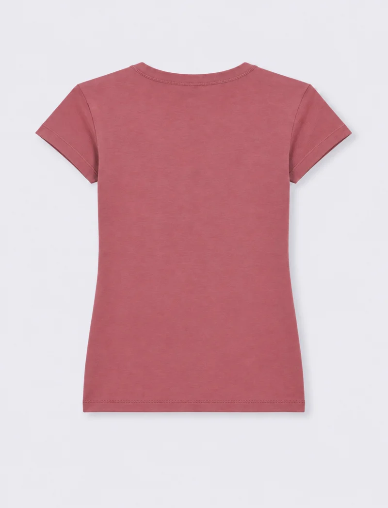 T-shirt con scollo a V - cipolla