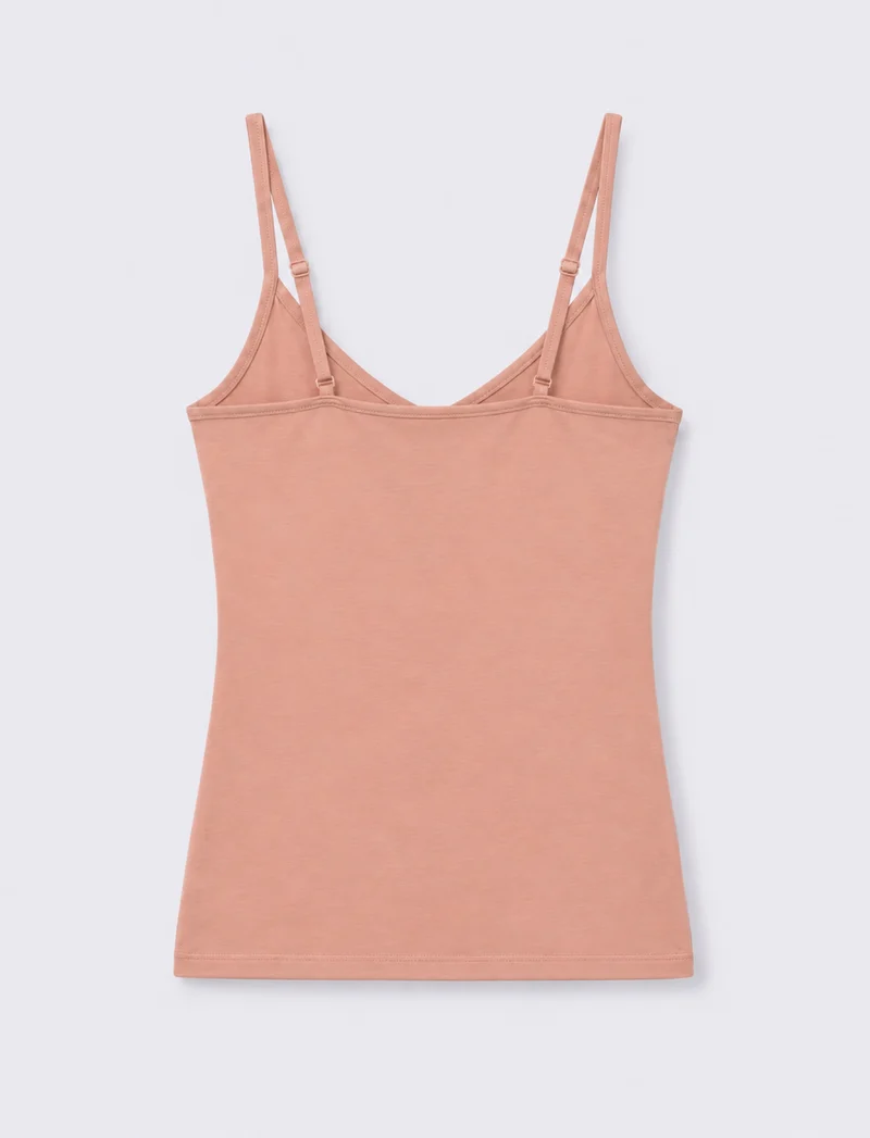 Top con bretelle regolabili elastiche - Rosa antico