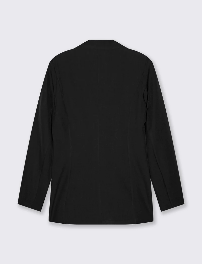 Giacca monopetto con vestibilità regolare - Nero