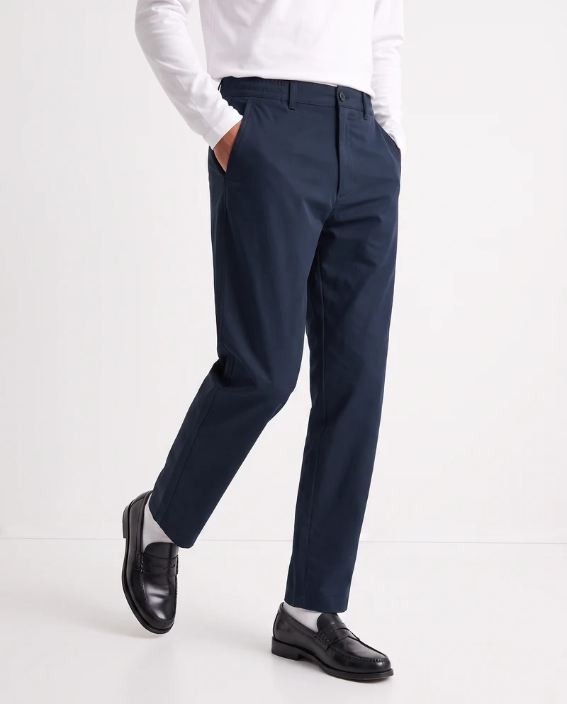 Pantaloni Chino Jogger in Nylon Elasticizzato - Blu