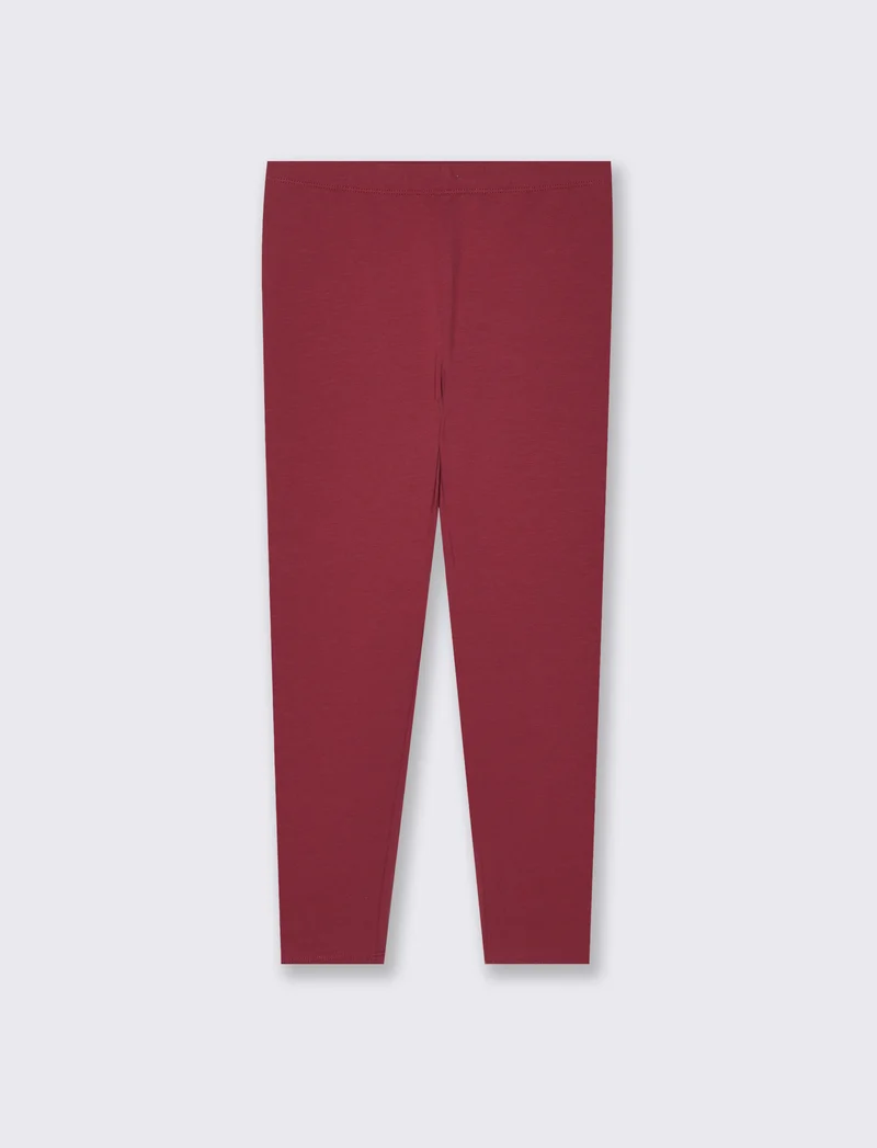 Leggings da bambina con interno garzato - Bordeaux