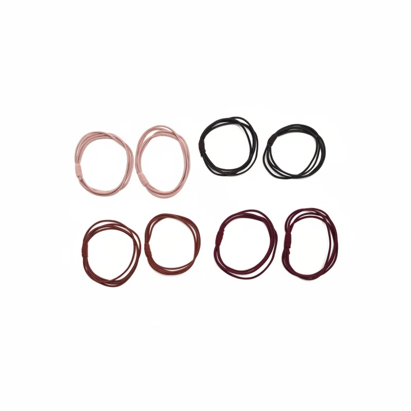 Set di elastici per capelli con nodi - Bordeaux