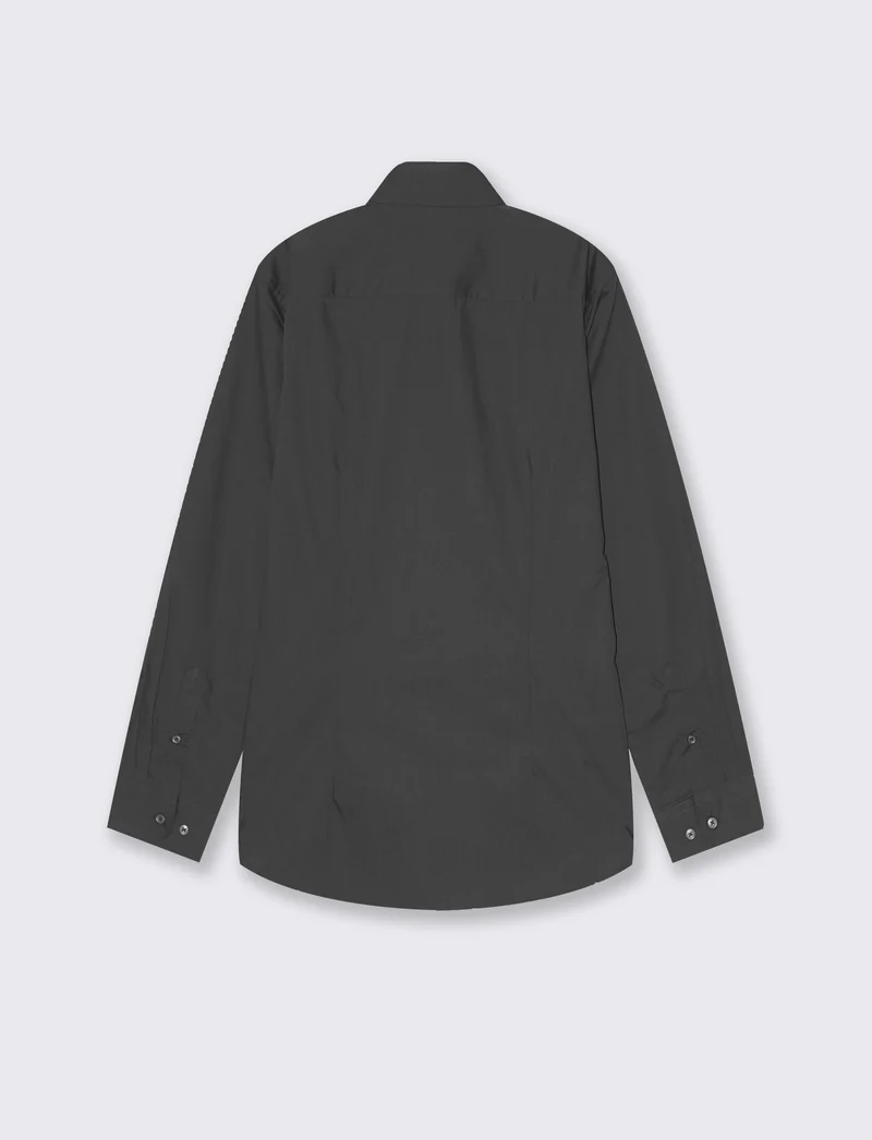 CAMICIA BASIC SLIM FIT EASY IRON - Grigio piombo