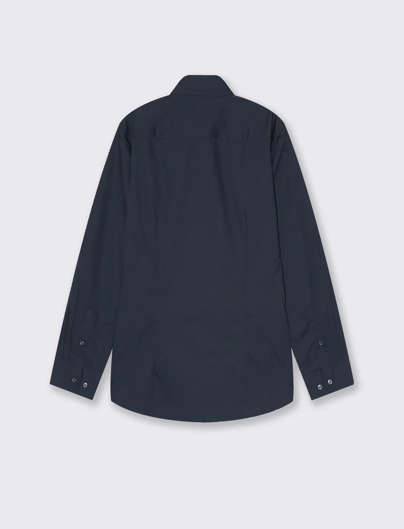 CAMICIA BASIC SLIM FIT EASY IRON - Blu