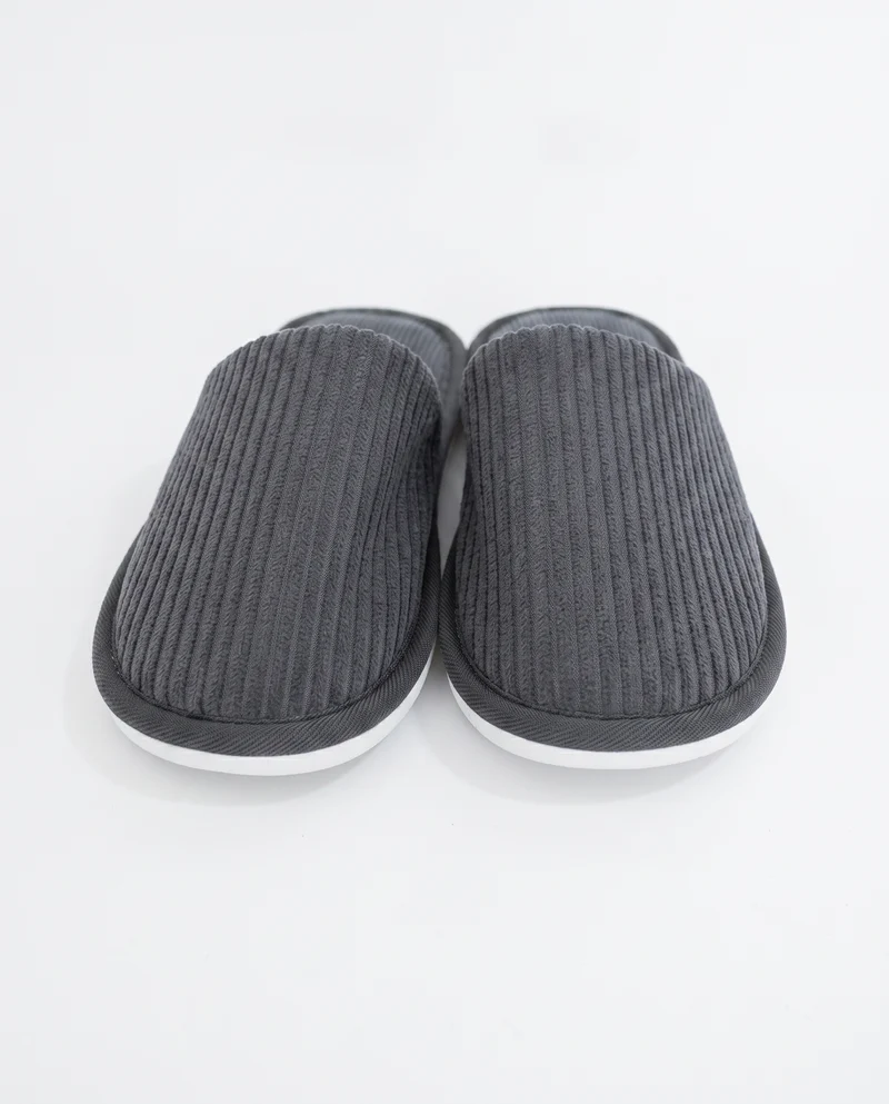 Pantofola da uomo in tessuto colorato - Grigio