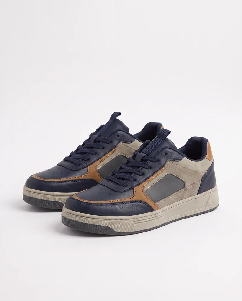Sneakers blu multicolor per bambini - Grigio-blu