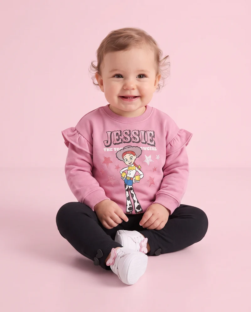 Felpa Toy Story con rouches e stampa - Rosa candy