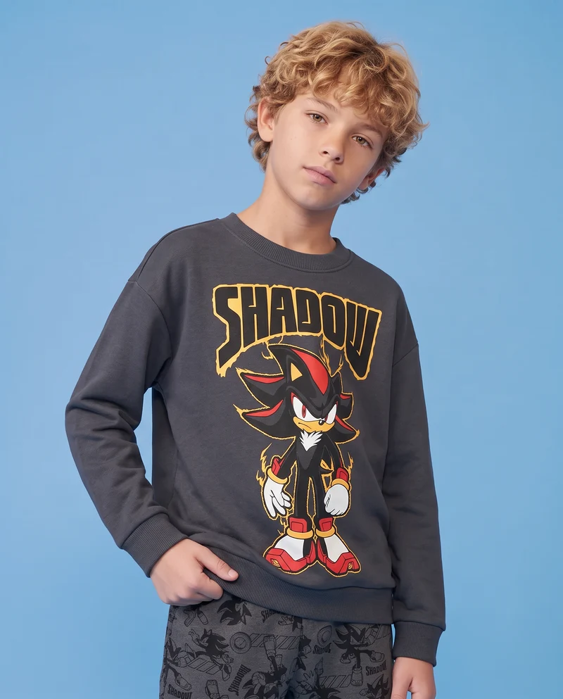 Felpa grigio piombo con Sonic - Grigio piombo