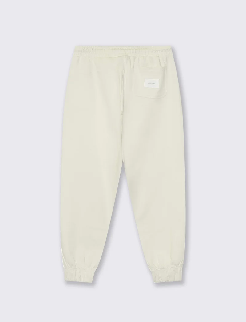 Pantaloni Jogger Premium in Interlock - Bianco latte