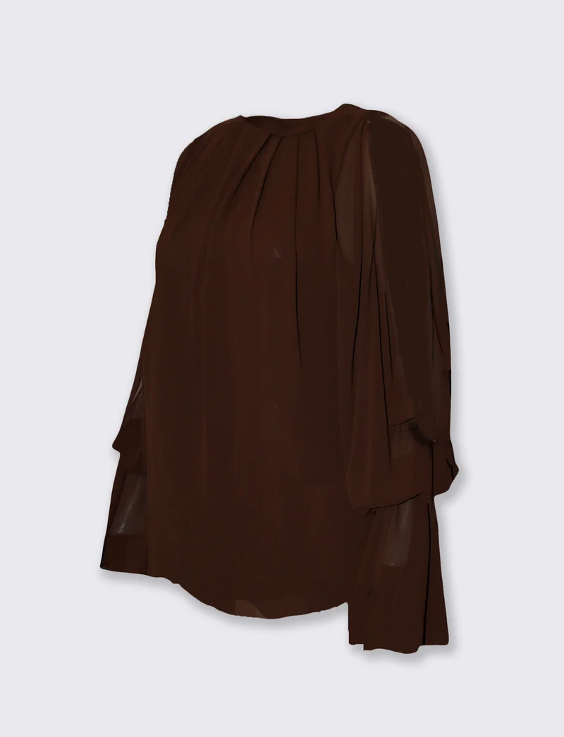 Casacca manica lunga con aperture sulle braccia ed elastico al polso - Moro