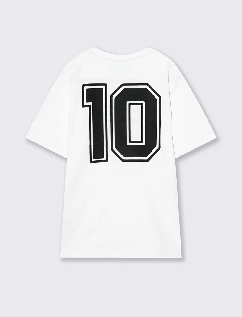 T-shirt D10S in jersey di cotone - Bianco