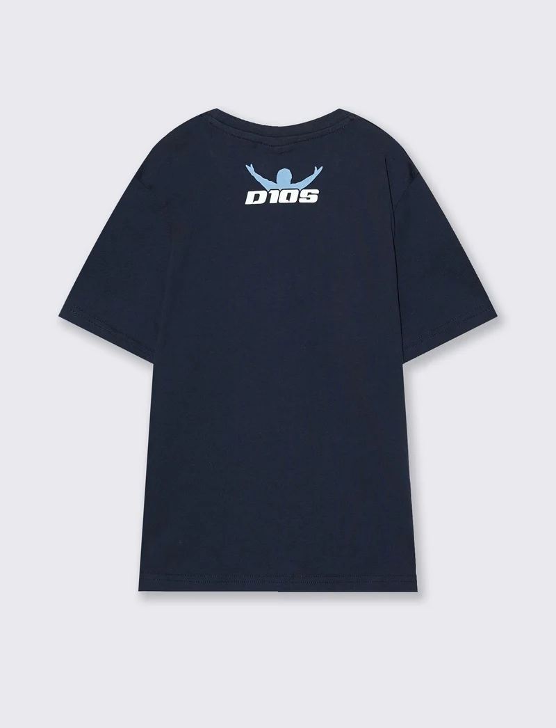 T-shirt D10S in jersey di cotone - Blu
