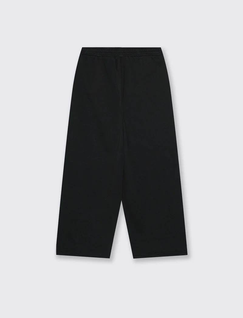 Pantalone sporty da bambina con nervina - Nero