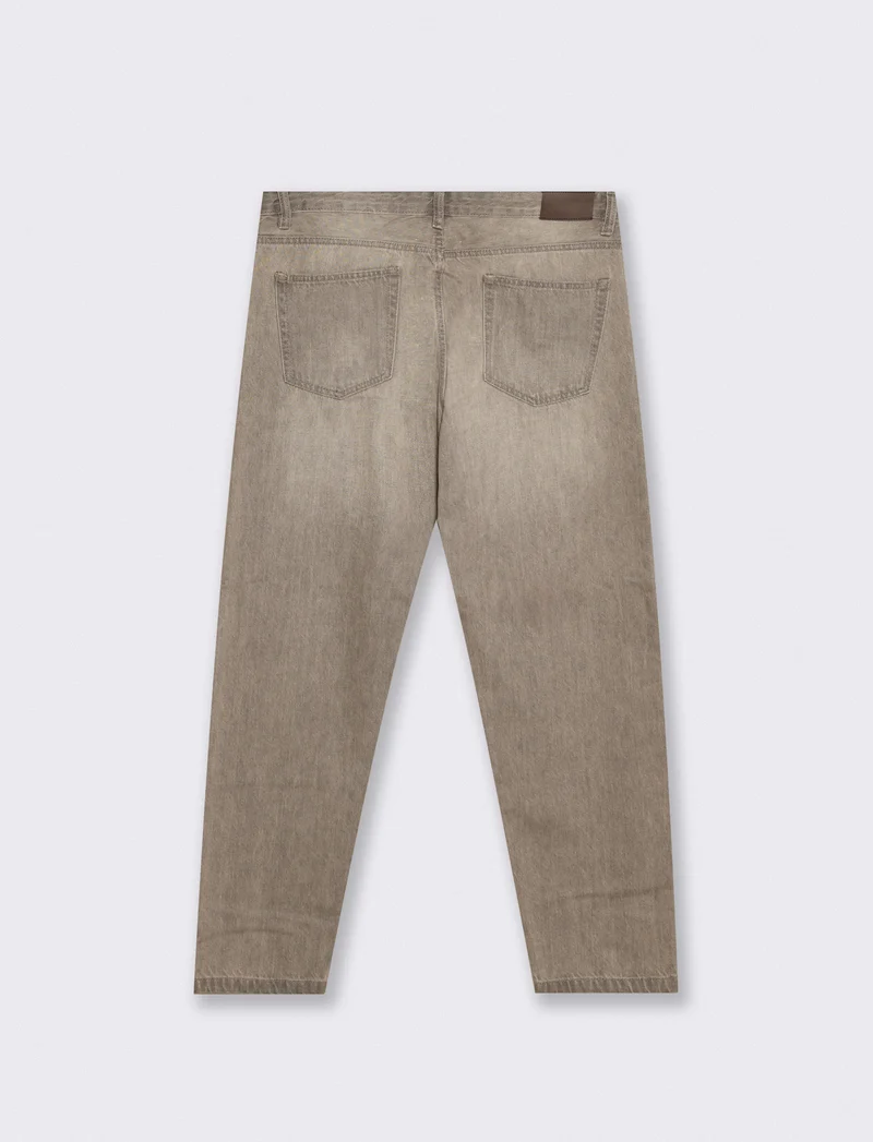 JEANS STRAIGHT FIT GRIGIO SLAVATO - Grigio