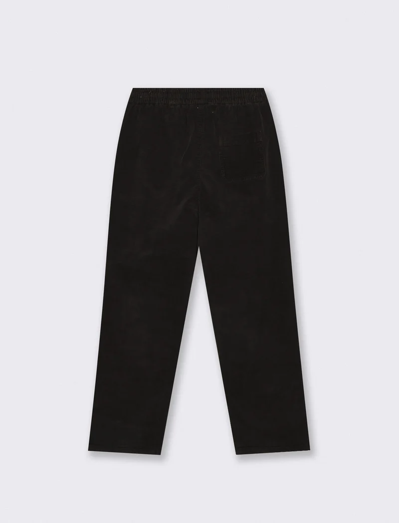 Pantaloni Jogger Velluto Waffle Baggy - Nero