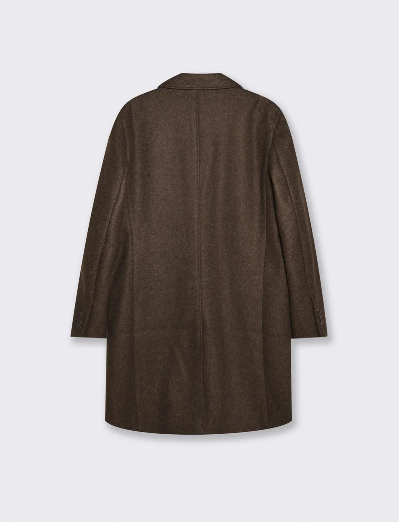 Cappotto classico 2 bottoni regular fit - Moro