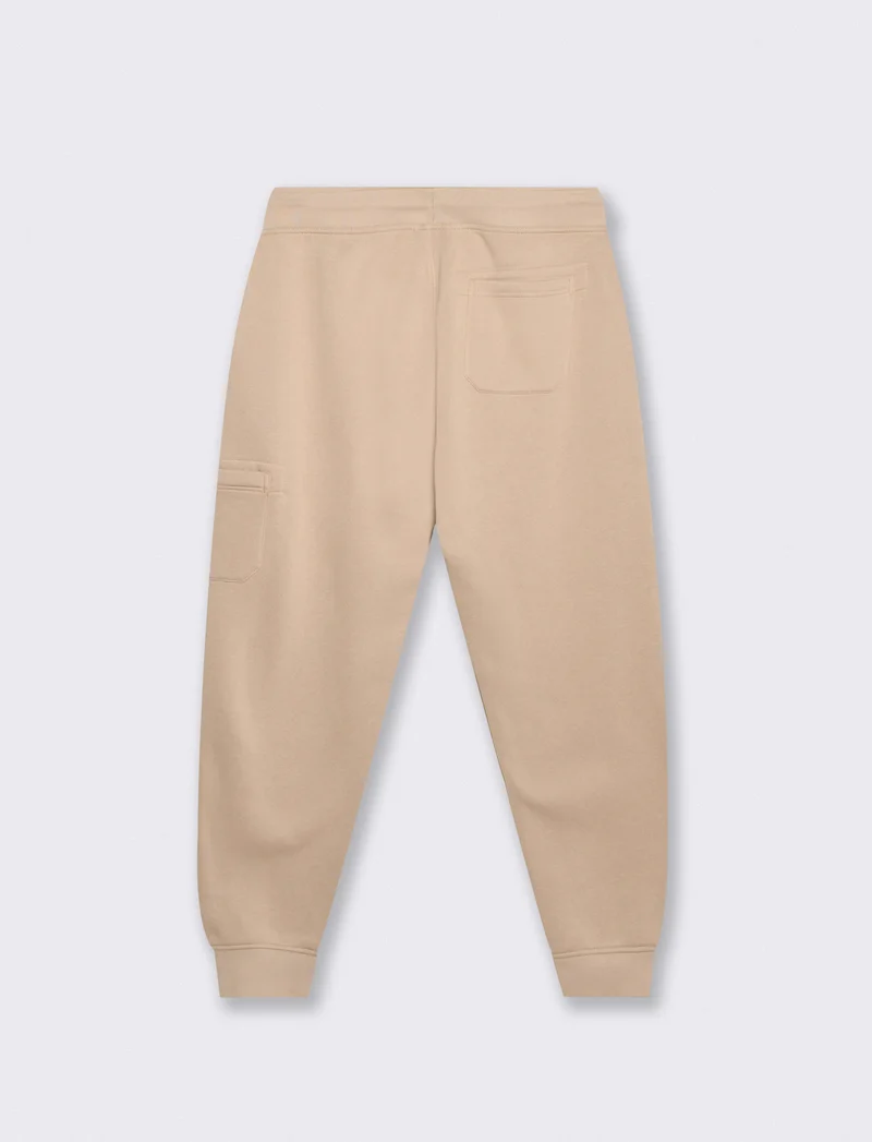 Pantaloni jogger in felpa con tasche - Sabbia