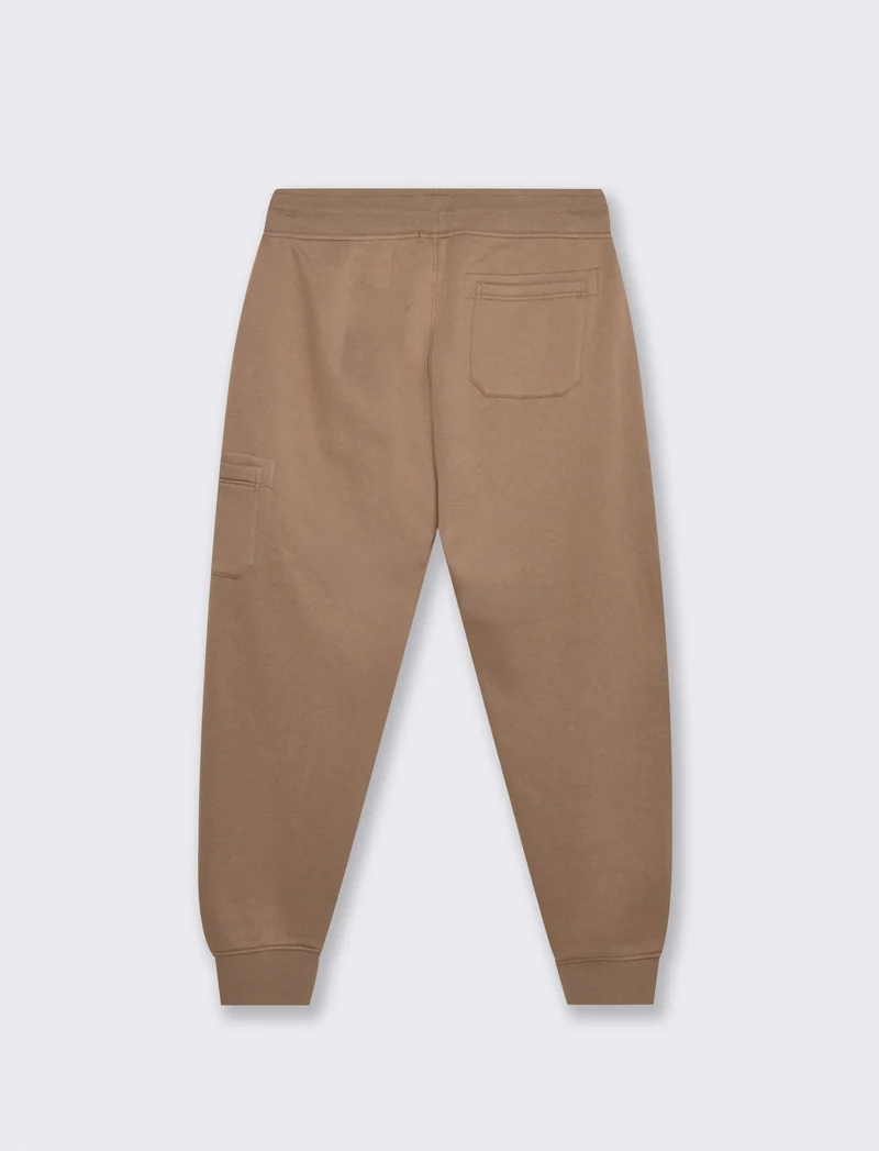 Pantaloni jogger in felpa con tasche - Verde kaki