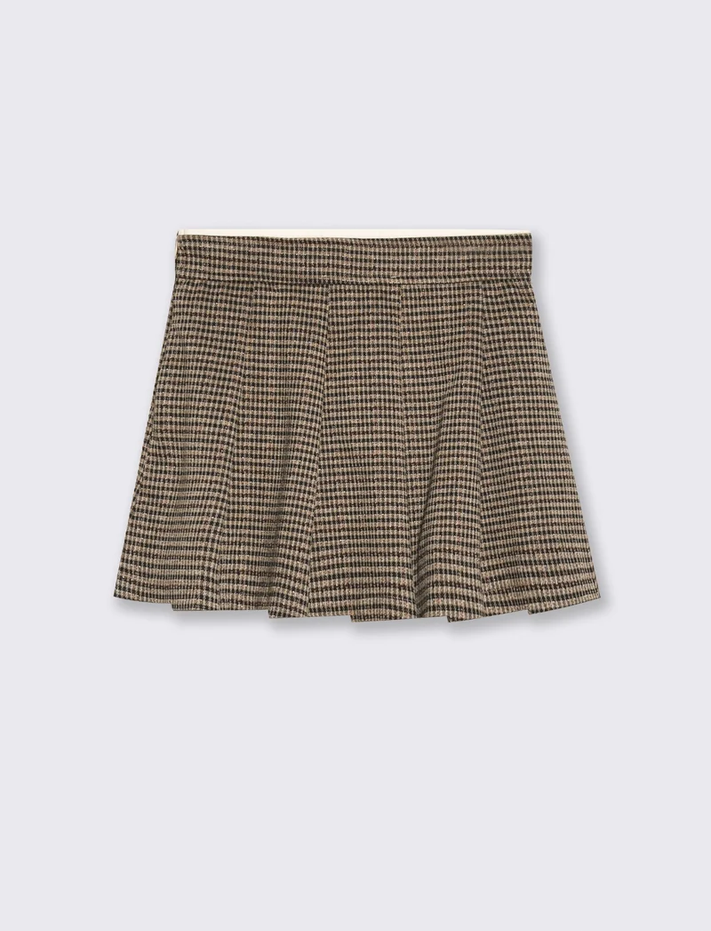 Gonna a balze grandi in tessuto elasticizzato - Righe