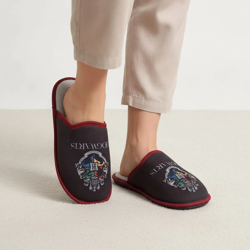 Pantofola Herry Potter da uomo in tessuto - Nero