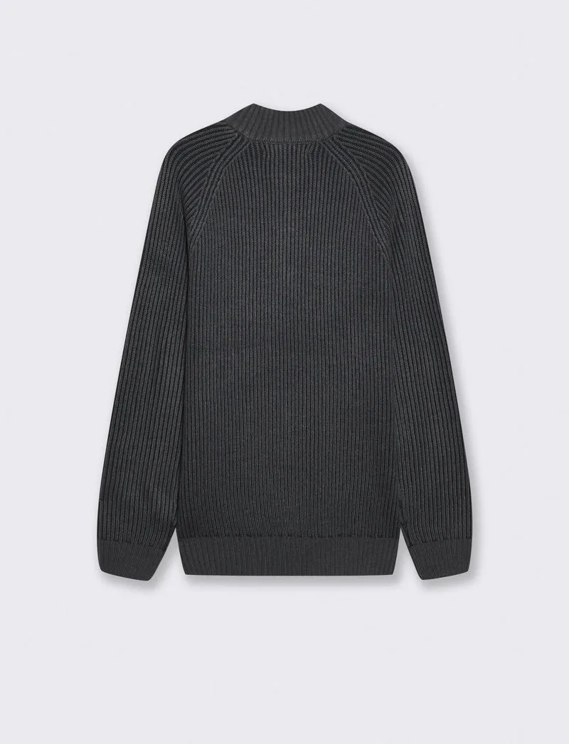 Maglia lupetto con cerniera a coste - Avion