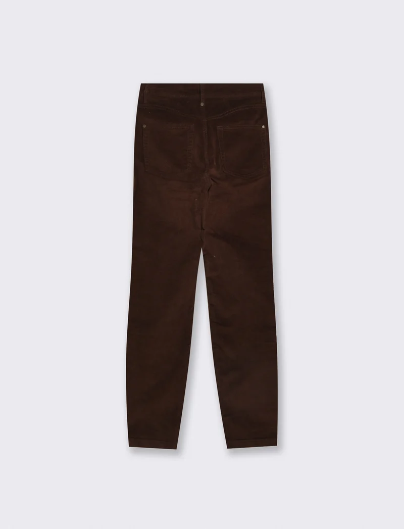 Pantalone skinny con vita regolare - Moro