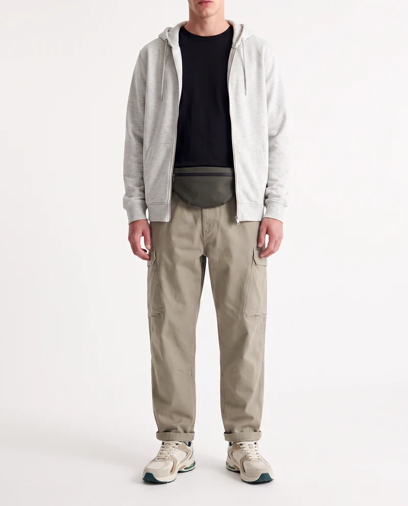 Pantaloni Cargo Fit con Vita Regolabile - Verde kaki
