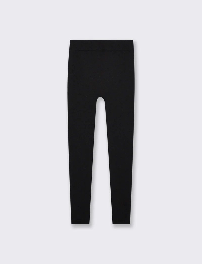 Fuseaux skinny basico a vita alta - Nero