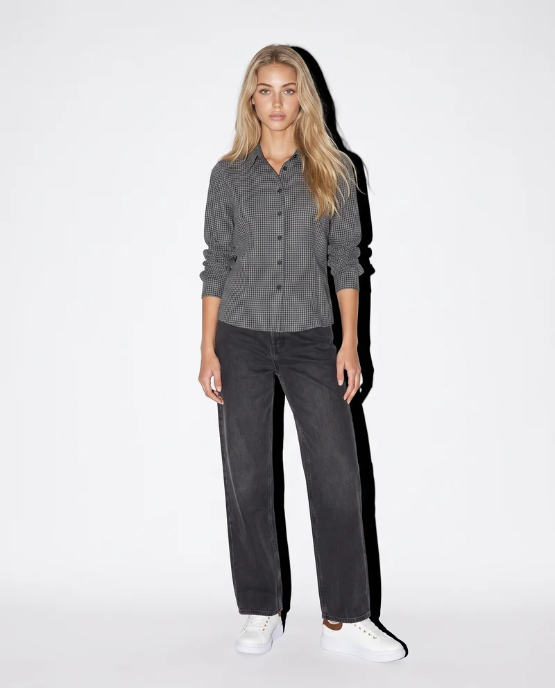 Camicia a quadri manica lunga slim - var 2