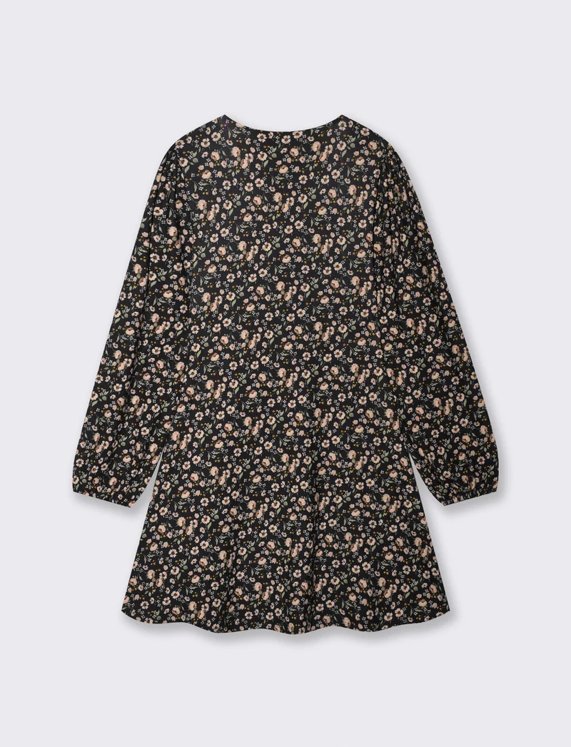 Vestito corto stampato con scollo a V - var 1